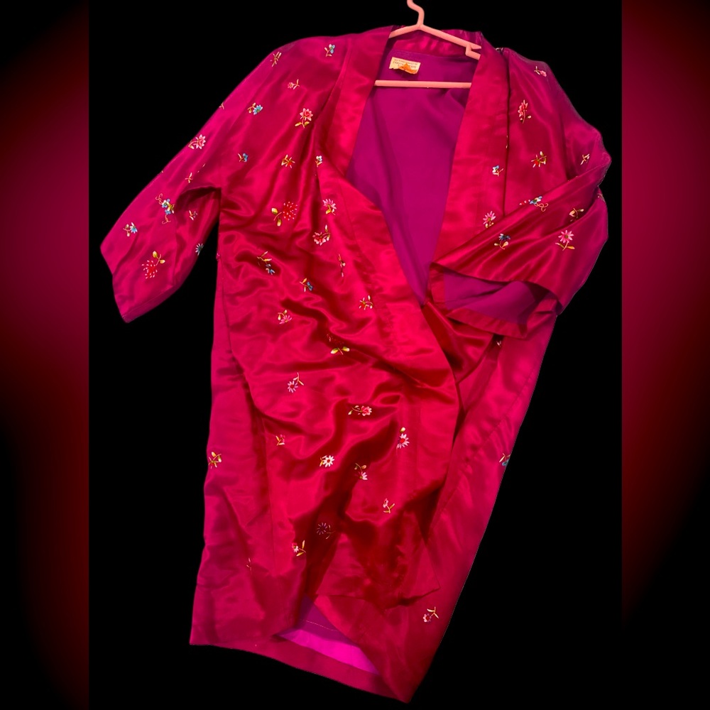 Silk Kimono Style Dressing Gown/Robe Med